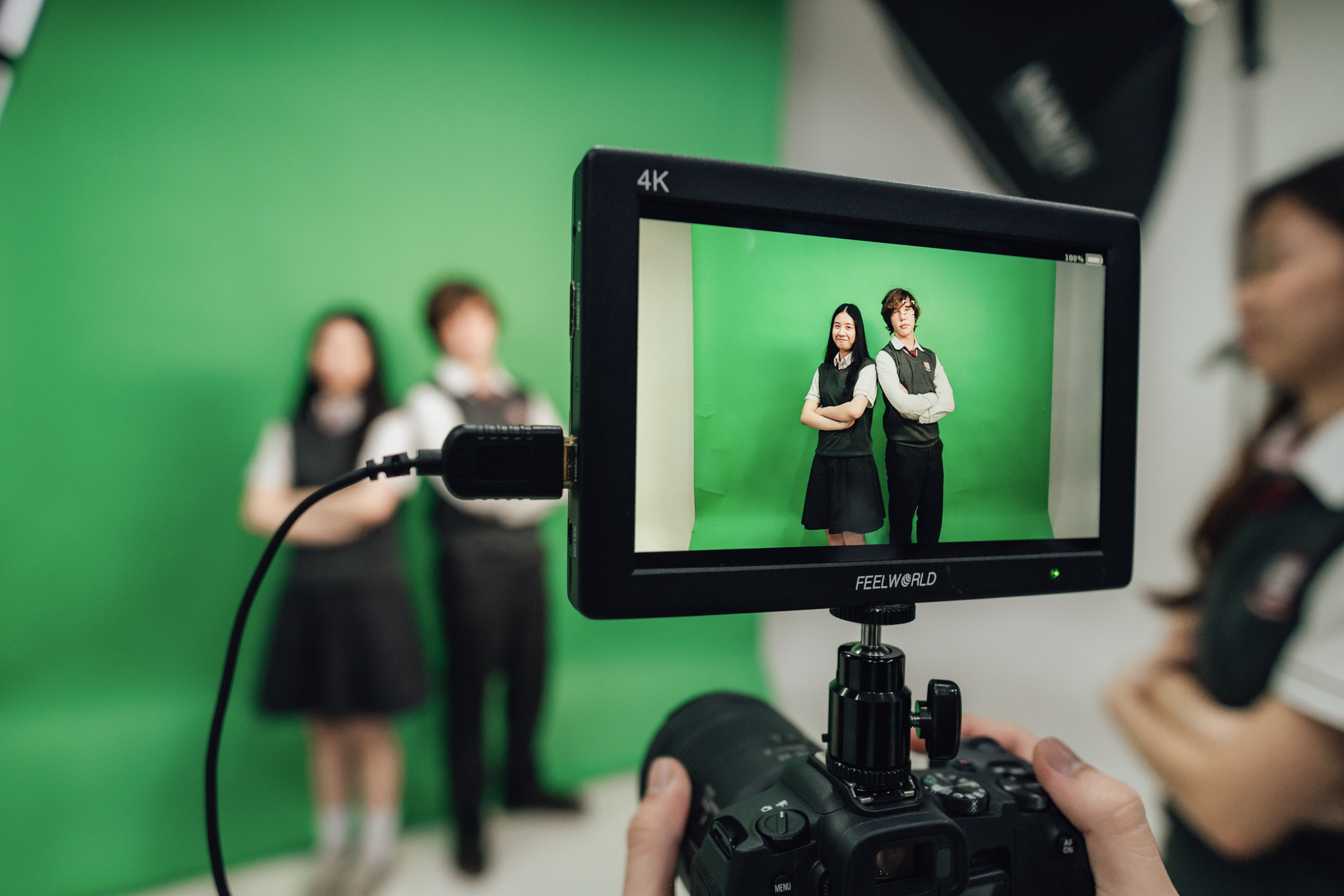 Students creating multimedia at KPIS