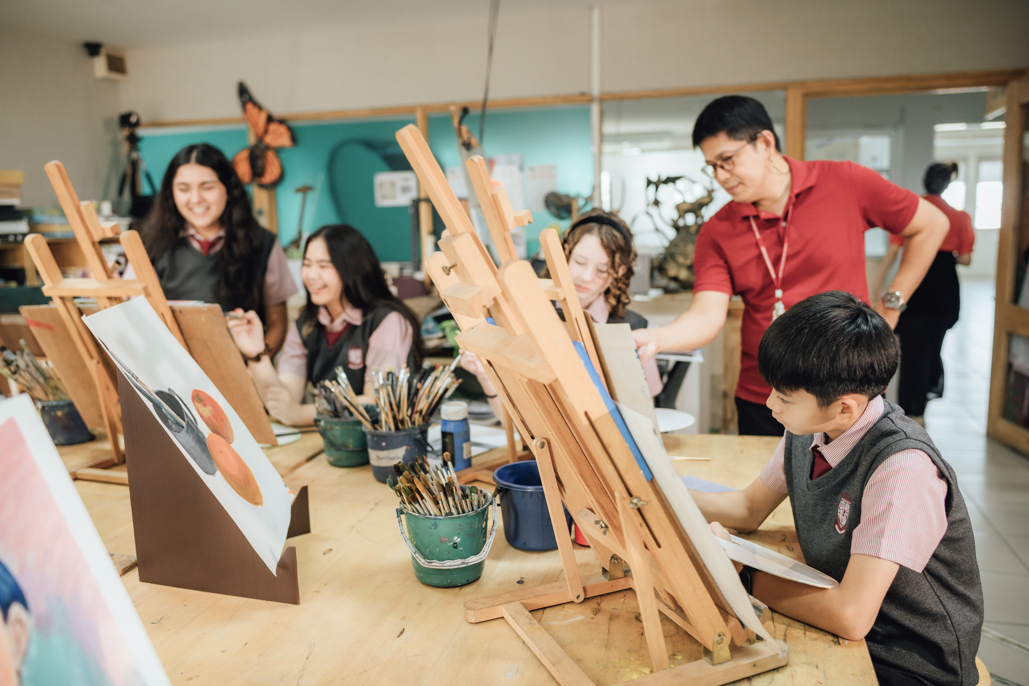 KPIS students bringing ideas to life in the art studio
